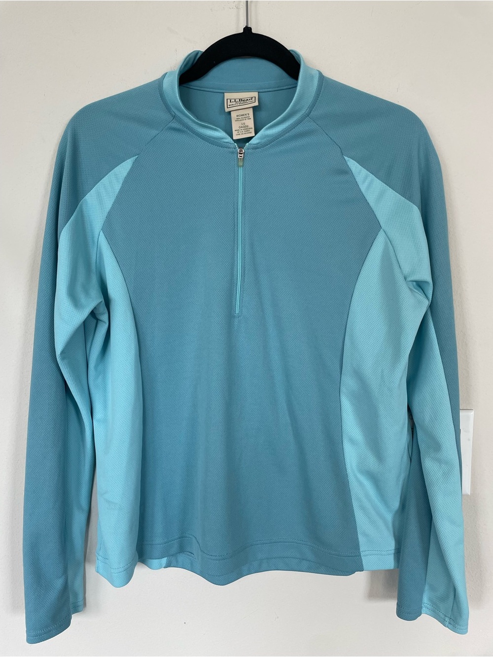 LL Bean Sweater Women’s 1/4 Zip Long Sleeve Mock Neck Pullover Breathable Large